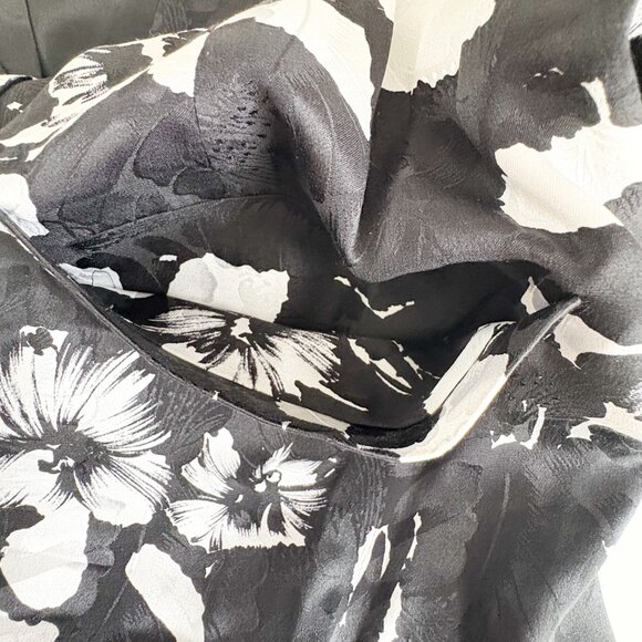 80's Flora Kung New York Power Suit Silk Button Down Dress with Shoulder Pads - Picture 8 of 10